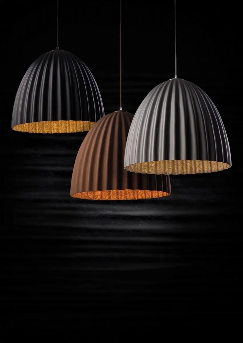 Lampa wisząca TELMA 70 miedziana ryflowana - SI_32032