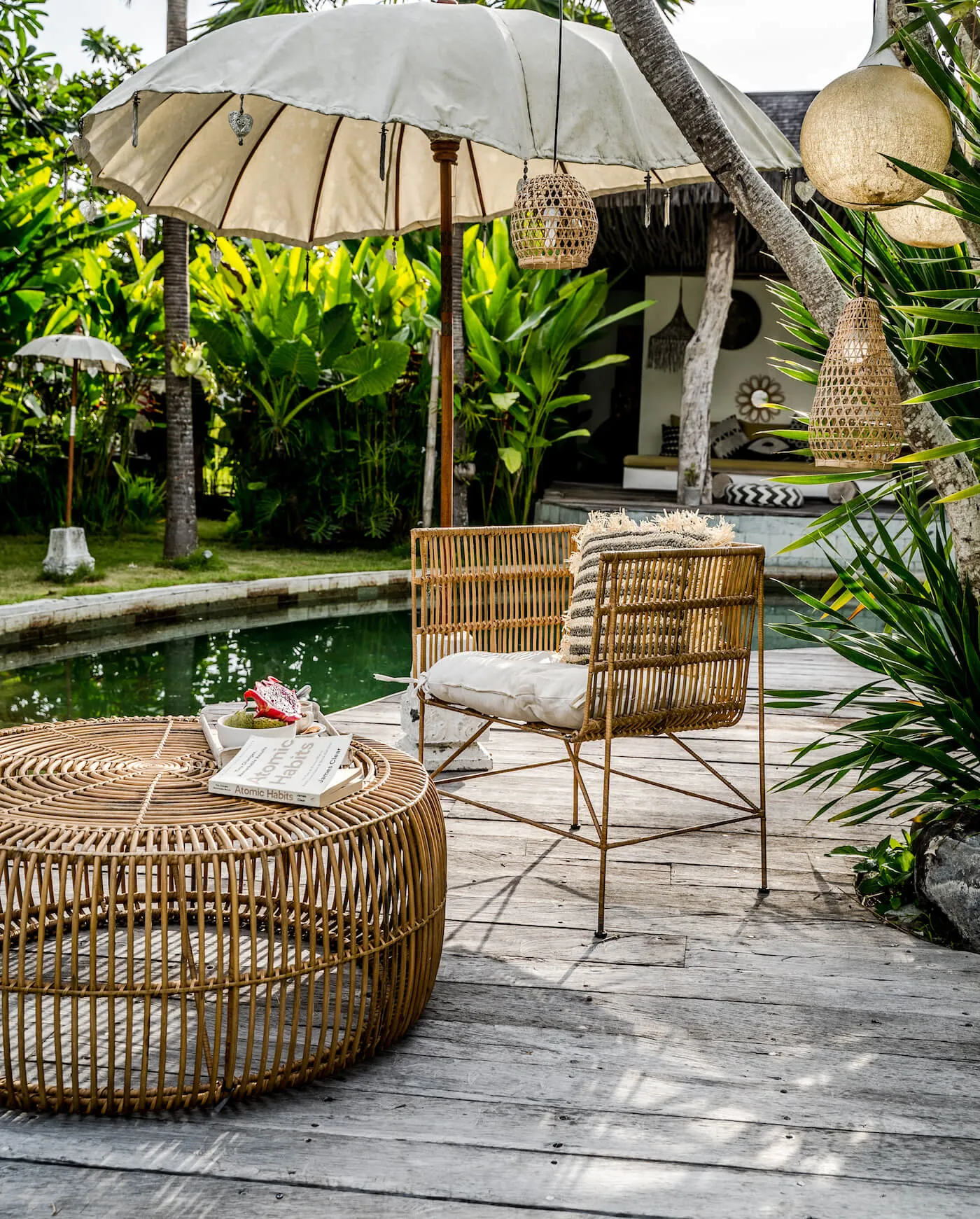 Fotel ogrodowy rattanowy FITO naturalny - MMRC001