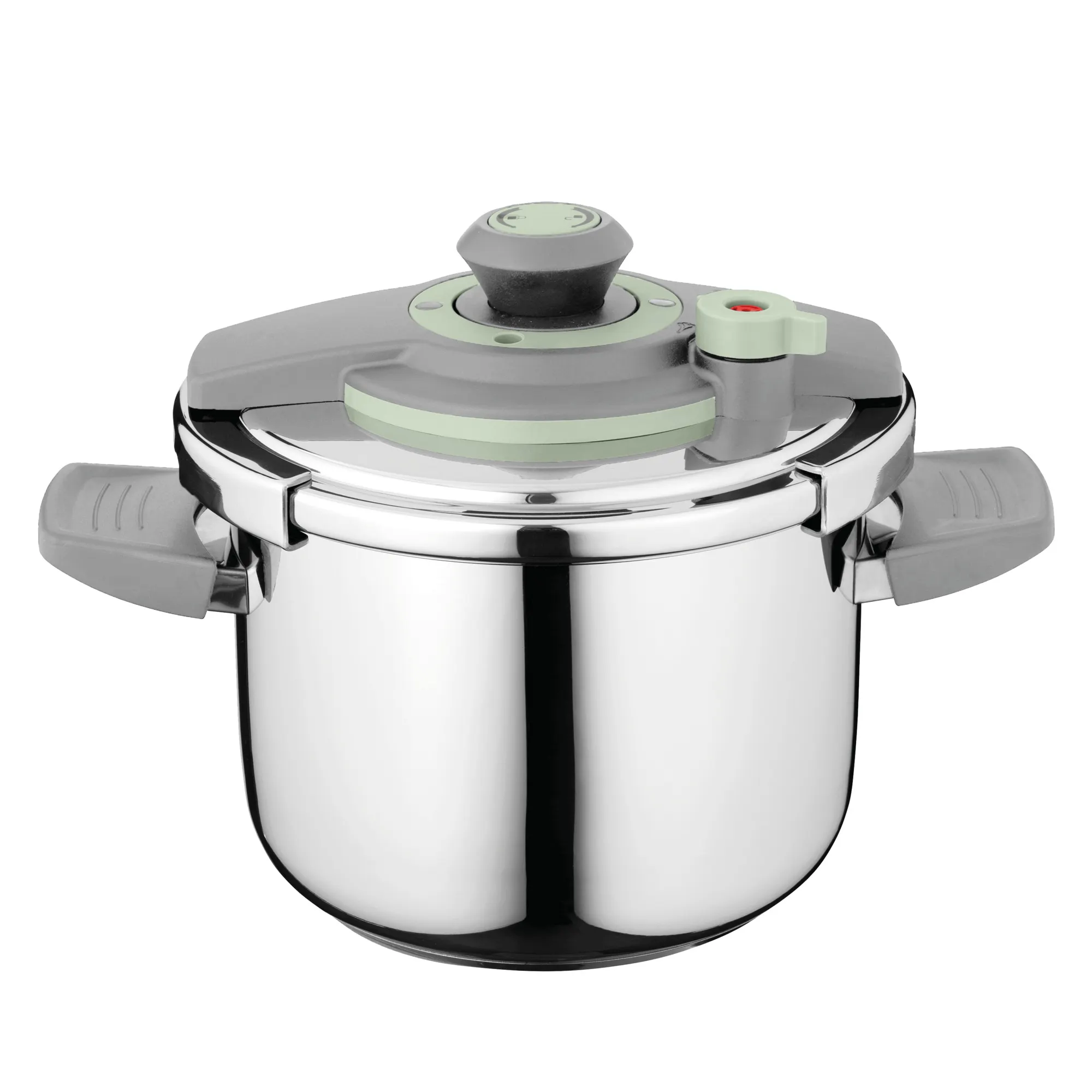 Pressure cooker, Stainless steel, Chrome, Lid handle, Side handles