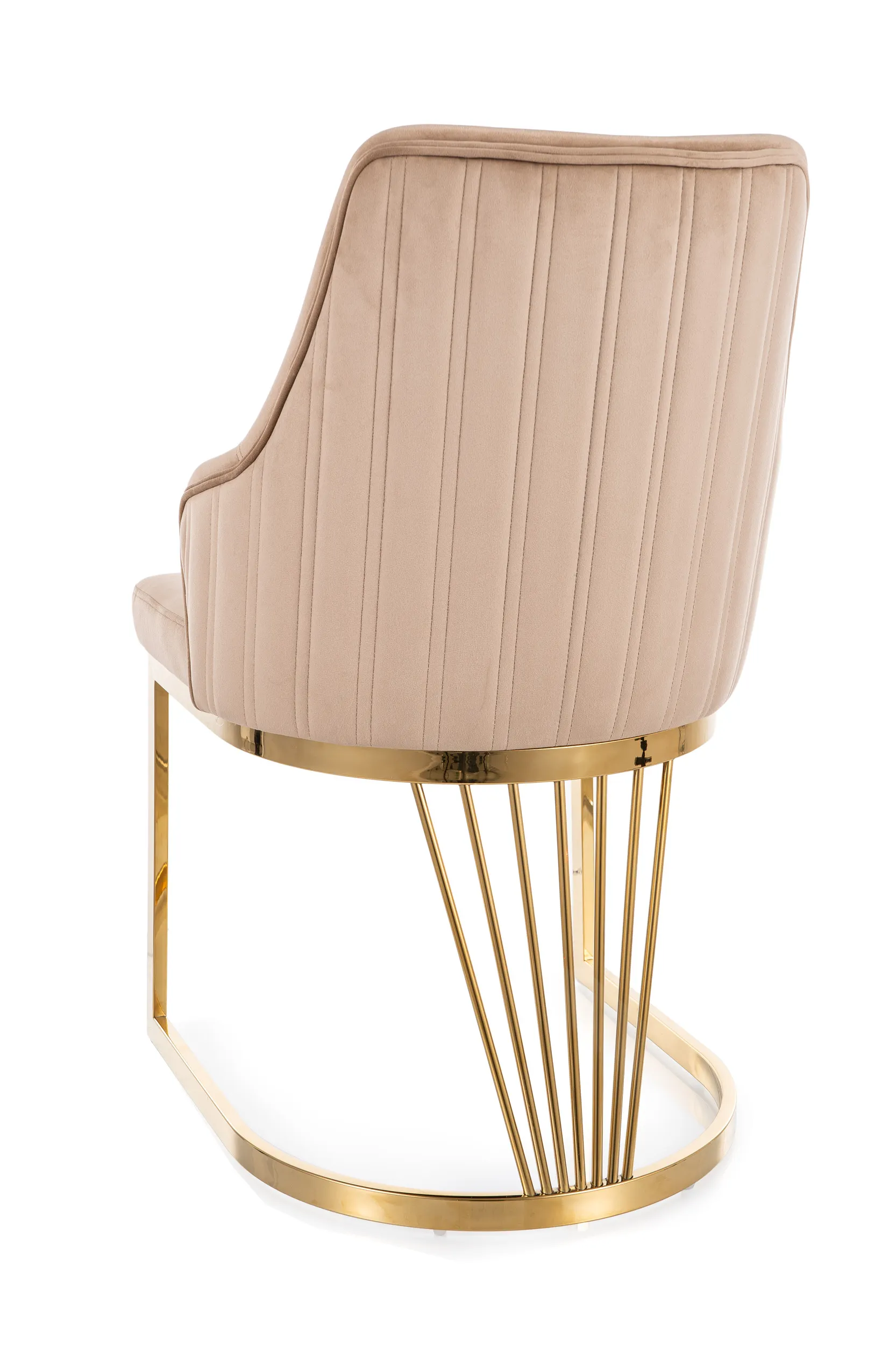 Krzesło ALURE VELVET beżowy/złote nogi - ALUREVZLBE