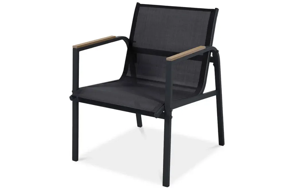 Zestaw ogrodowy MANGO BALCONY 2 fotele + stolik kawowy - czarny - FG007085