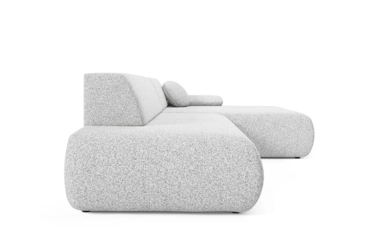 Narożnik rozkładany z pojemnikiem PUENTE 286 cm prawostronny jasnoszary - PUENTE_NAR_PUENTE80_P