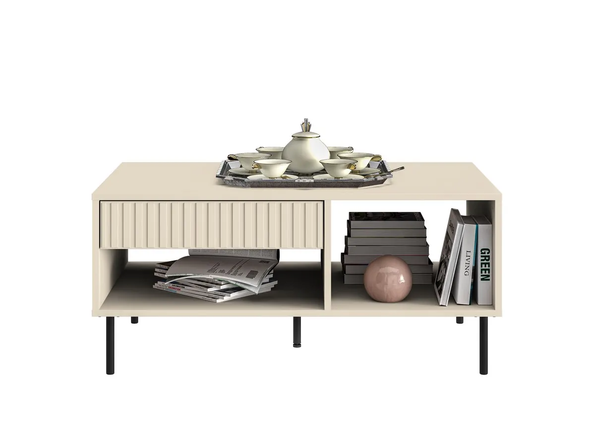 Stolik z półką i szufladą Sophie 10 cashmere - 1SOPH10-001