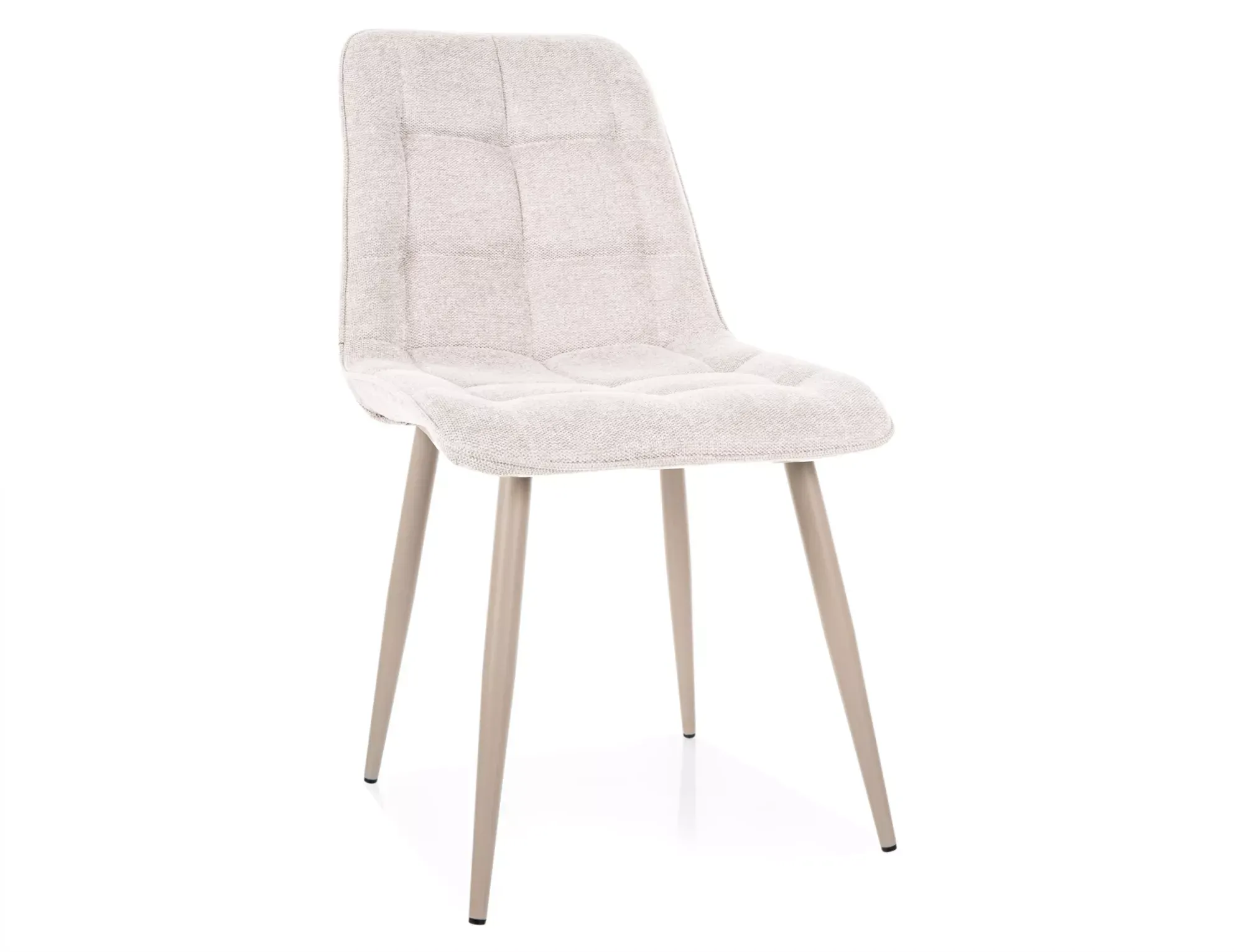 Krzesło tapicerowane CHIC Brego 22 jasnobeżowe kaszmirowe nogi - CHICBRKJBE