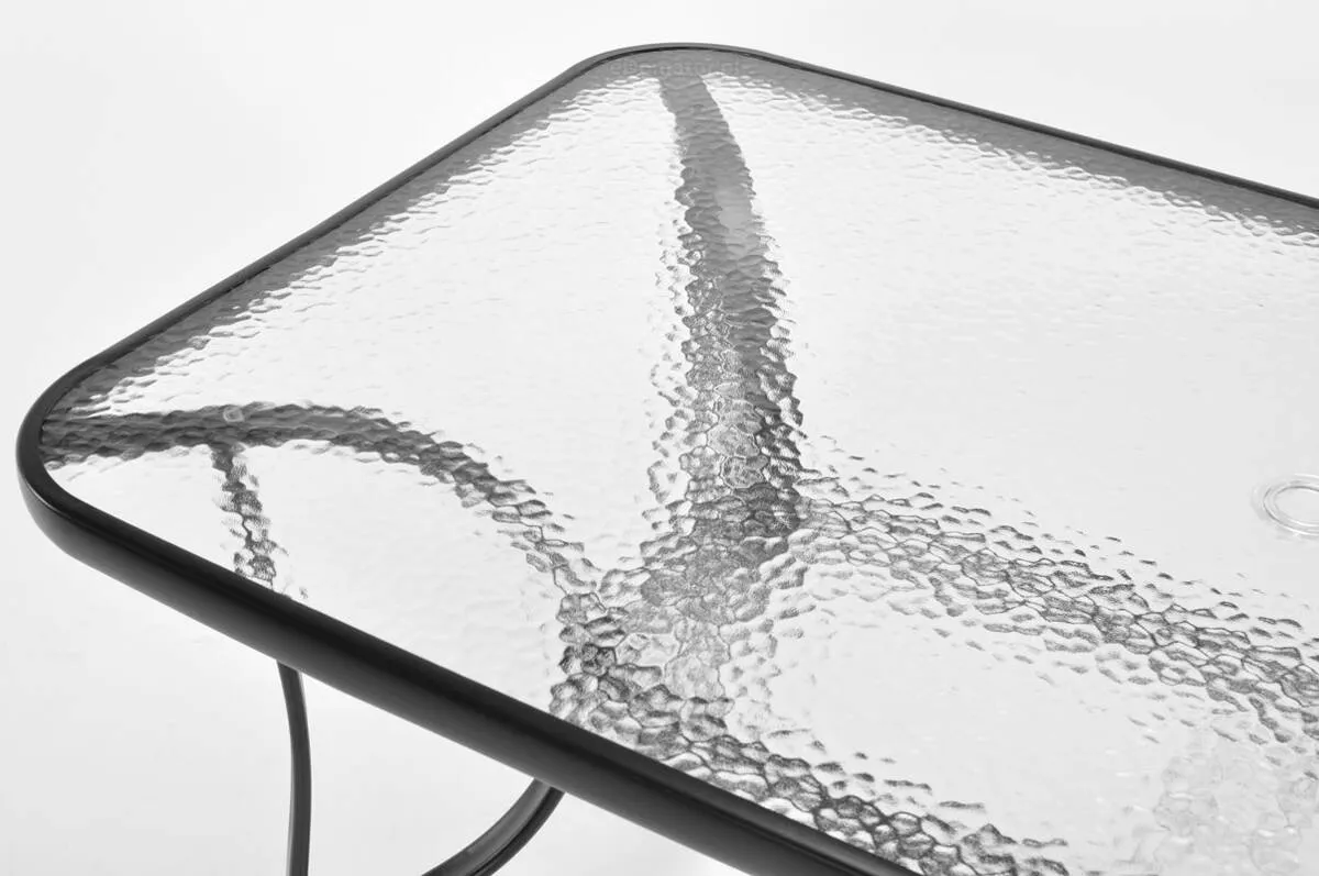 Zestaw ogrodowy PORTO - stół: 90x150 cm + 6 krzeseł - brązowy - FE5906948129528