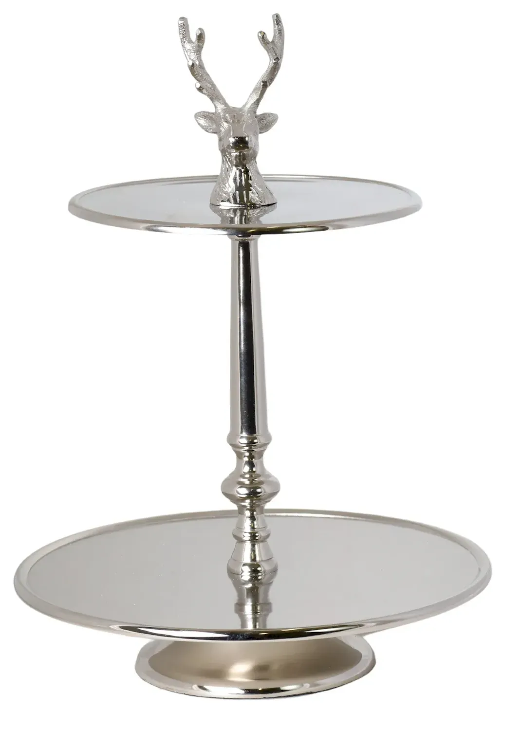 Patera metalowa Z RENIFEREM srebrna Patera metalowa Z RENIFEREM srebrna