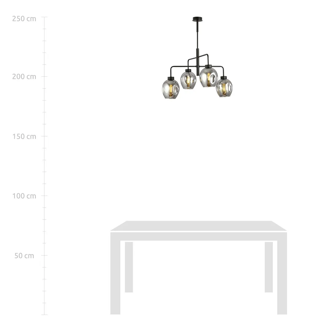 Lampa wisząca LUKKA Czarny 1163/4 - 1163/4