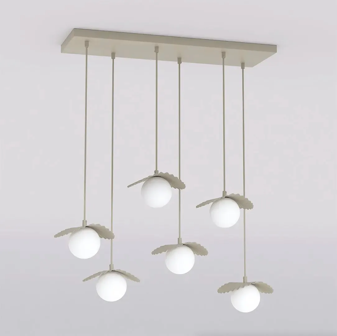Lampa wisząca FLORA 6 mokka opal — zdjęcie 3