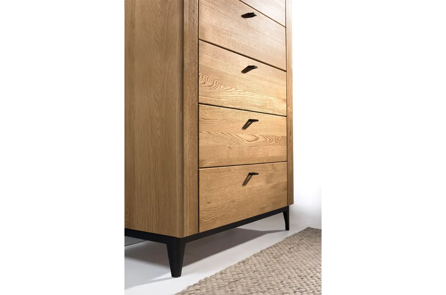 Komoda wysoka z 5 szufladami PORTO 75 - dąb złoty - TH-100-1679