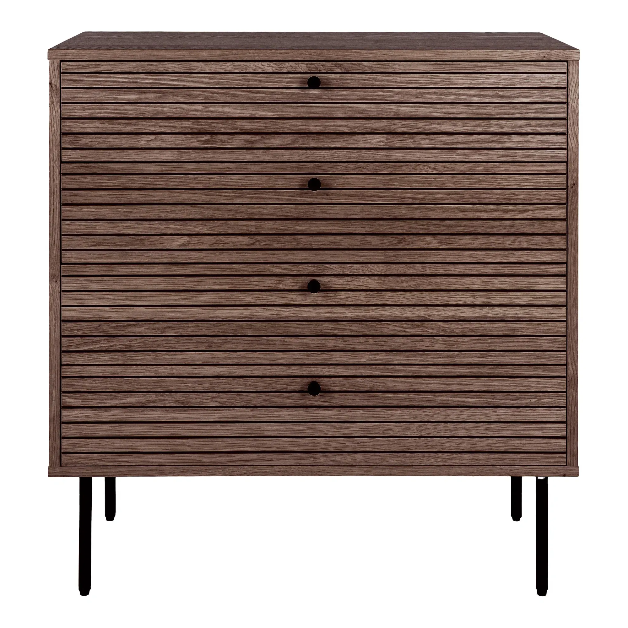 Komoda z 4 szufladami KYOTO SZ80 W85 G40 dąb wędzony, czarny