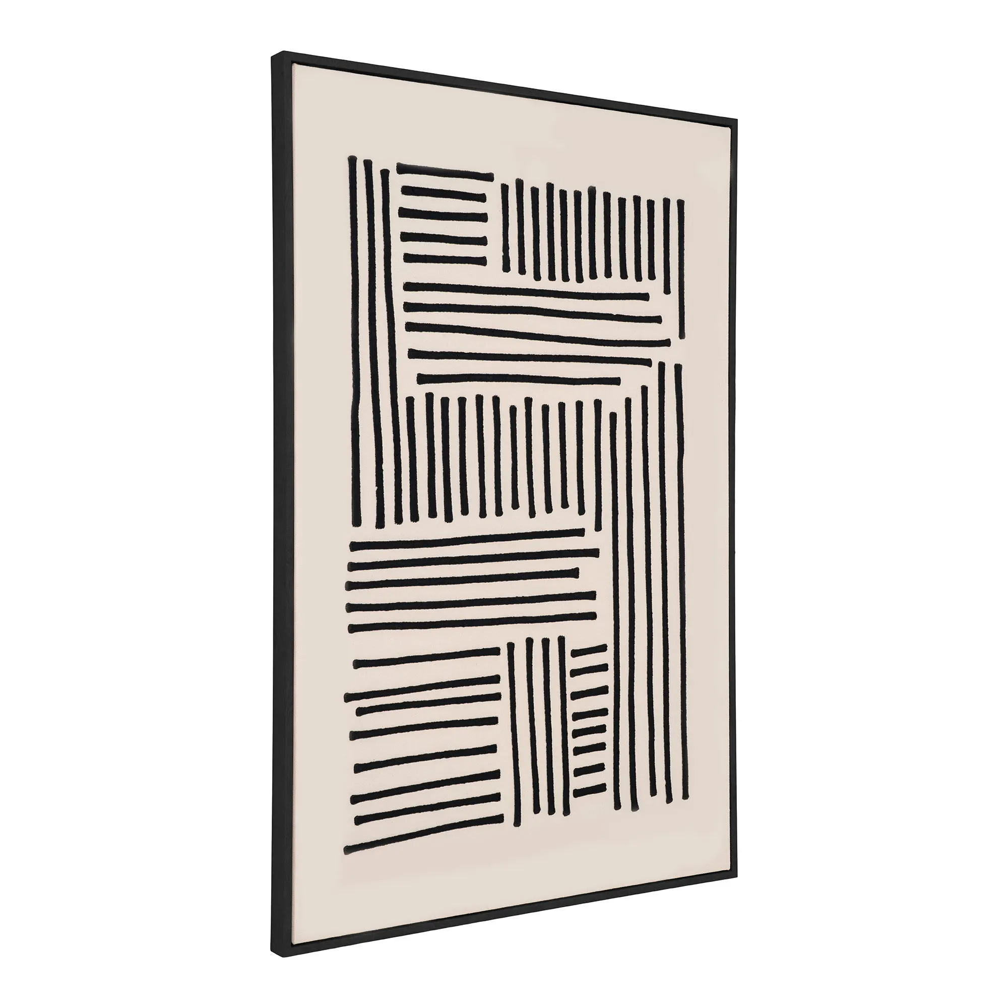 Obraz na płótnie LAPARI 1 rozmiar 100x140 cm beżowy czarny Wystrój domu