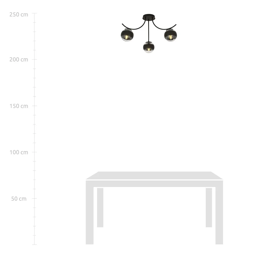Lampa sufitowa BOSTON Czarny 1111/3 - 1111/3