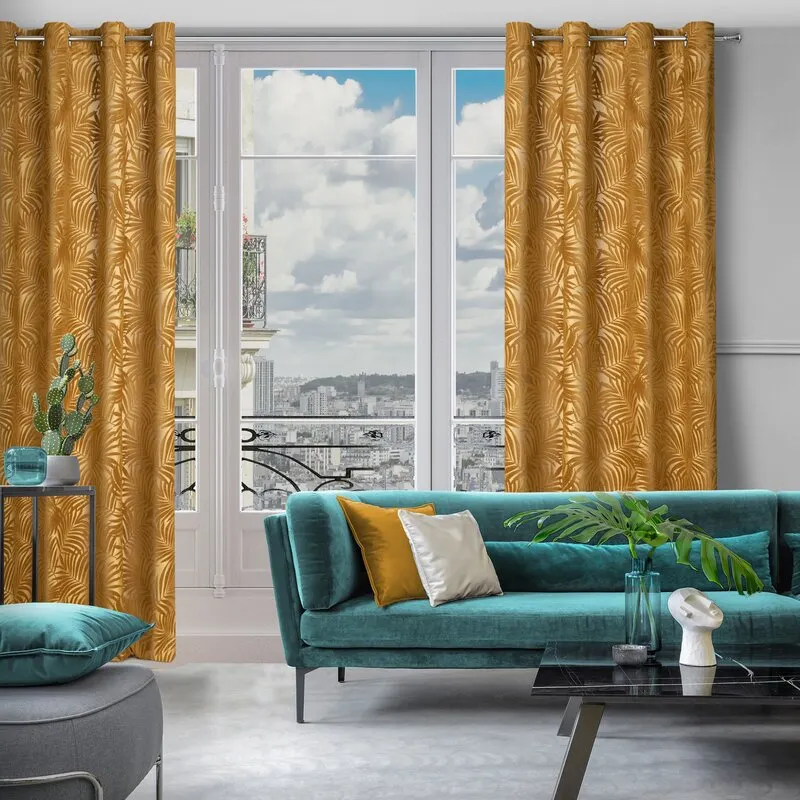 ZASŁONA GOTOWA LIVIA 140 X 250 CM ZŁOCISTY - EU_385838