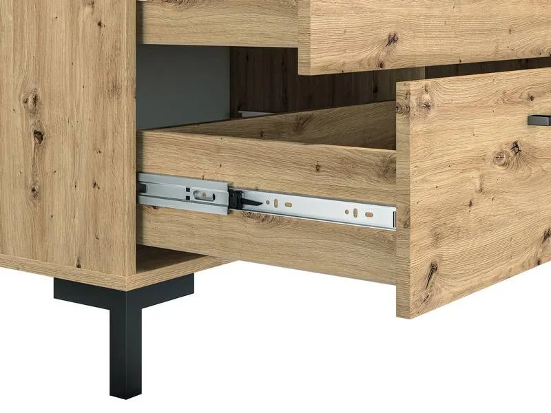 Komoda z 3 szufladami NEVIO 09 dąb artisan — zdjęcie 2