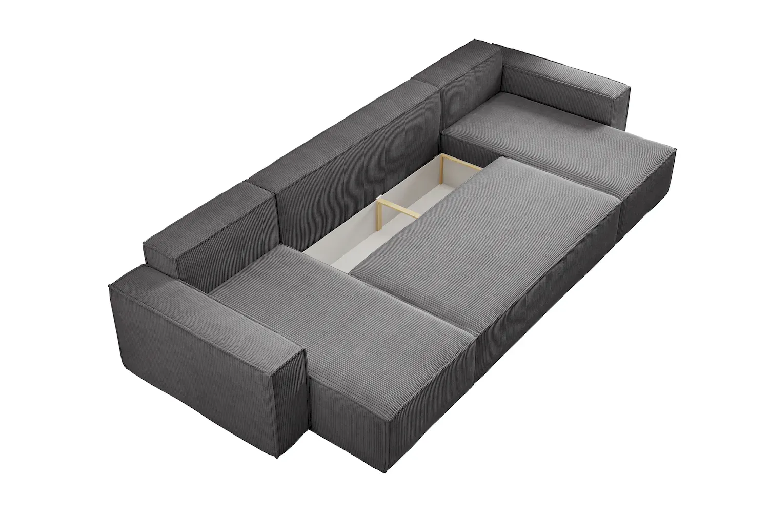 Narożnik uniwersalny KARL U rozkładany tkanina Poso 22 ciemnoszary - NAROZNIK_KARL_U_POSO22