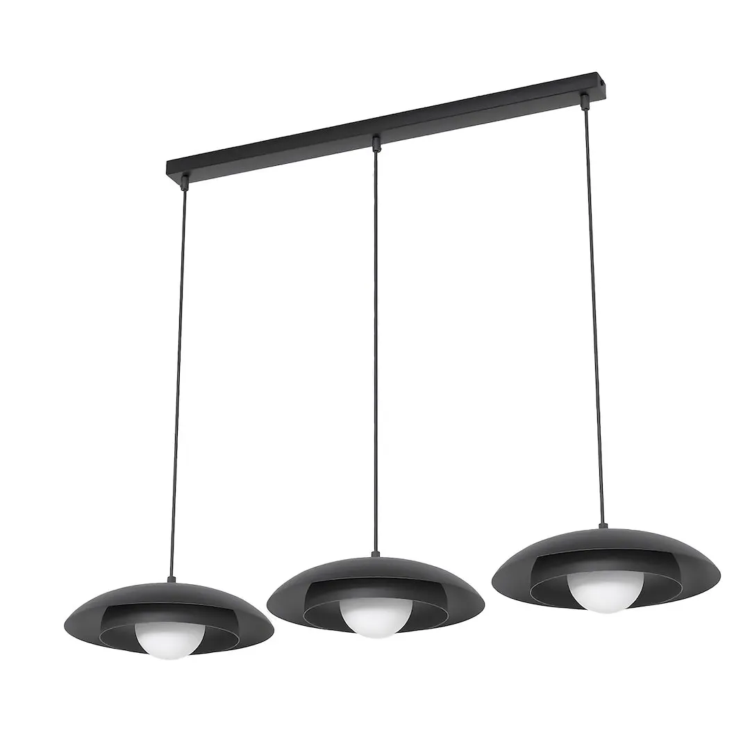 Lampa wisząca metalowa SKIN 3 BL czarna - 1603/3
