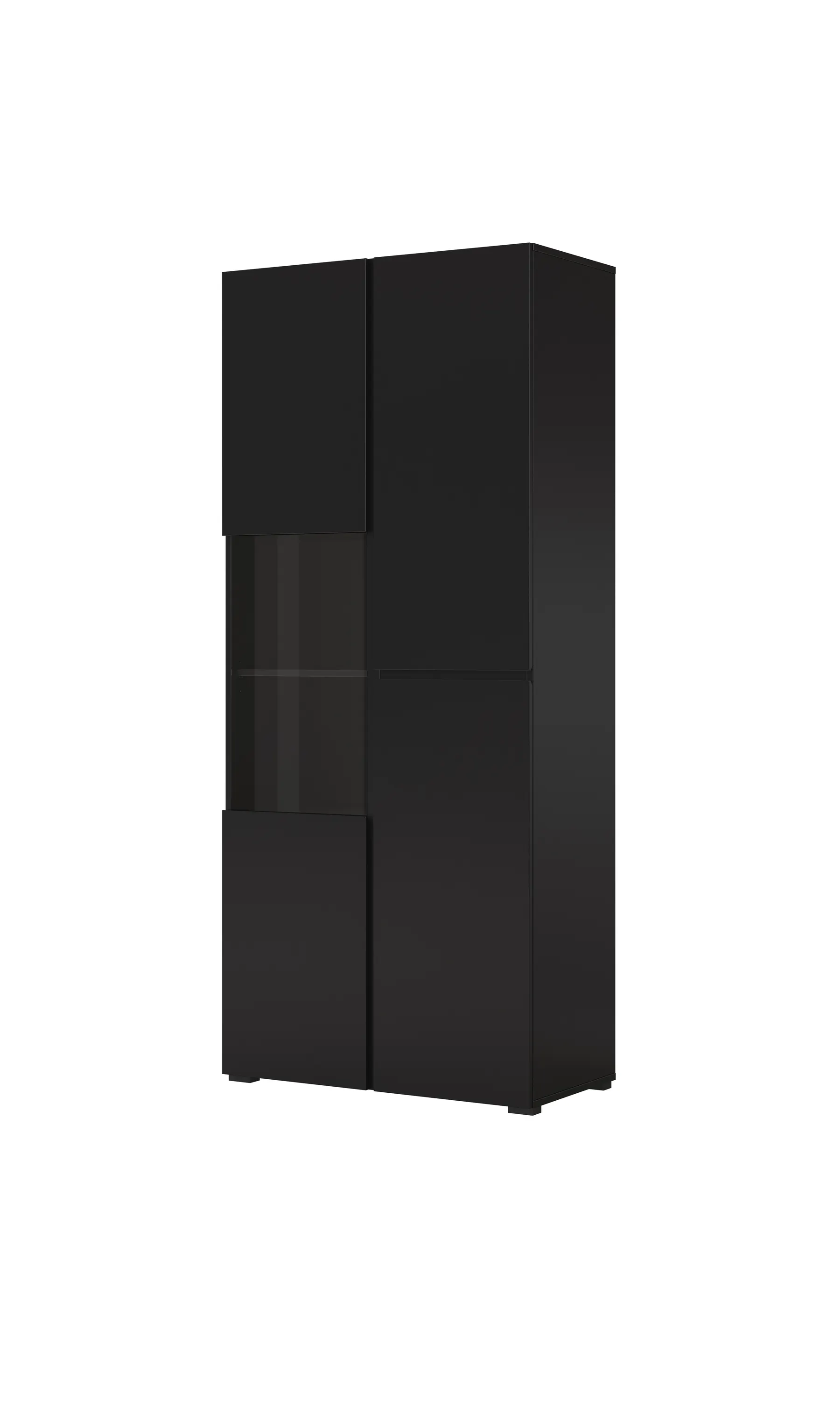 szafka, szafka przeszklona, czarna, meble do przechowywania, szafka wysoka