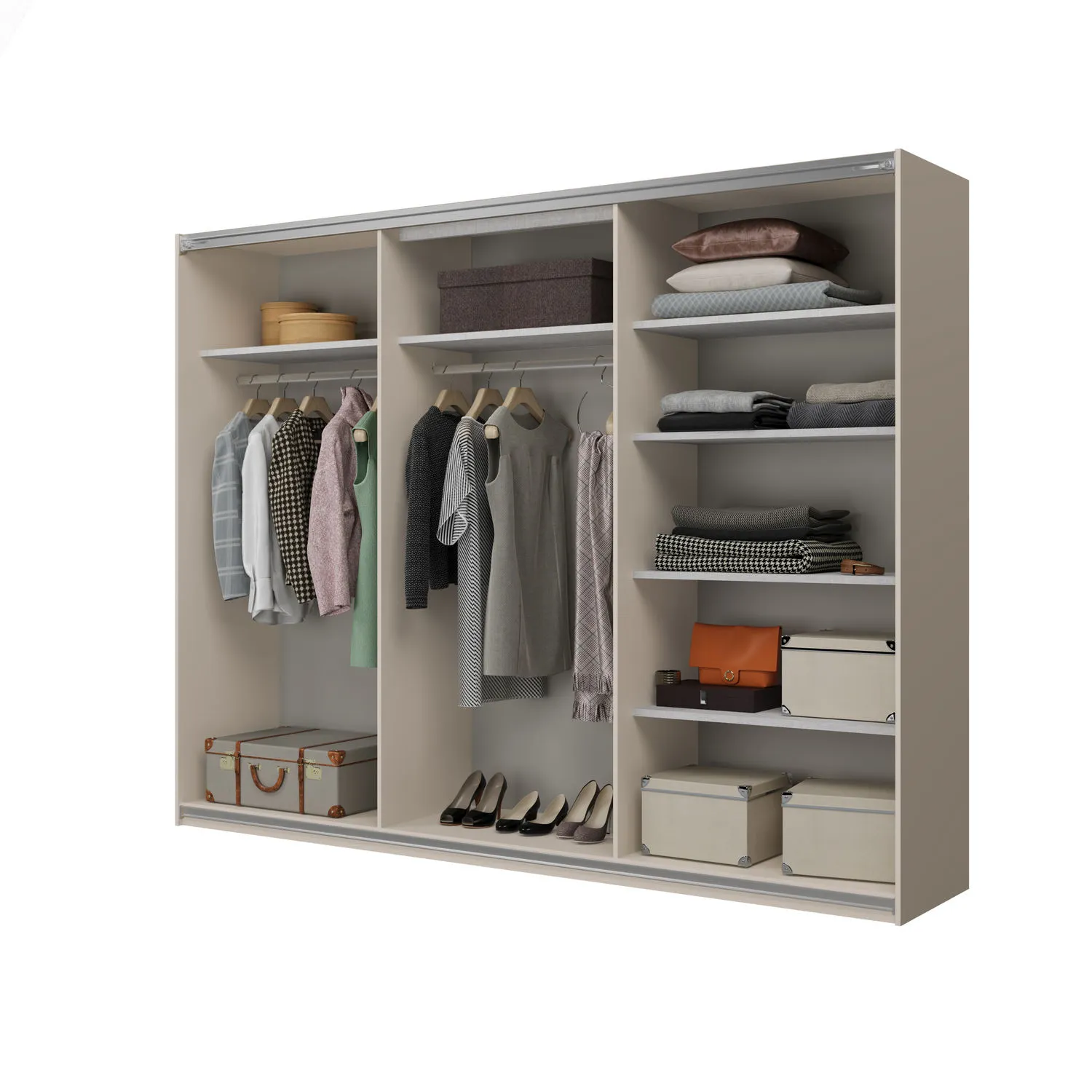 Szafa 3-drzwiowa CUBE drzwi przesuwne 270x210 congo kaszmirowa - 24KCOF69