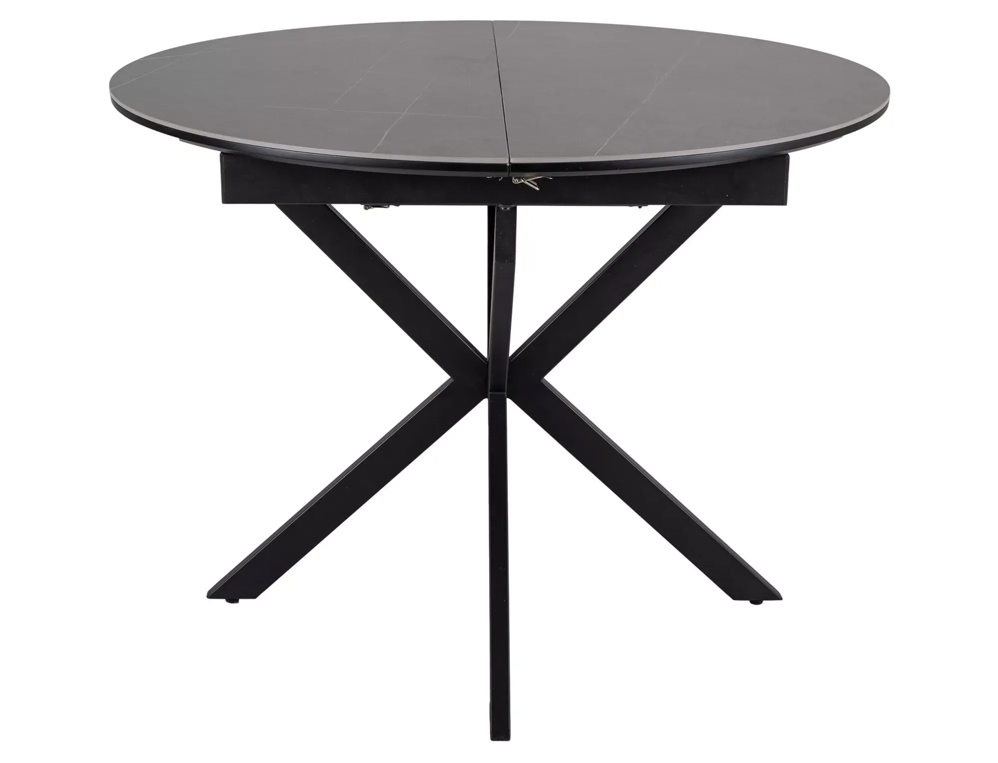 Stół okrągły rozkładany GASTON CERAMIC 100(135)x100 szaro-czarny