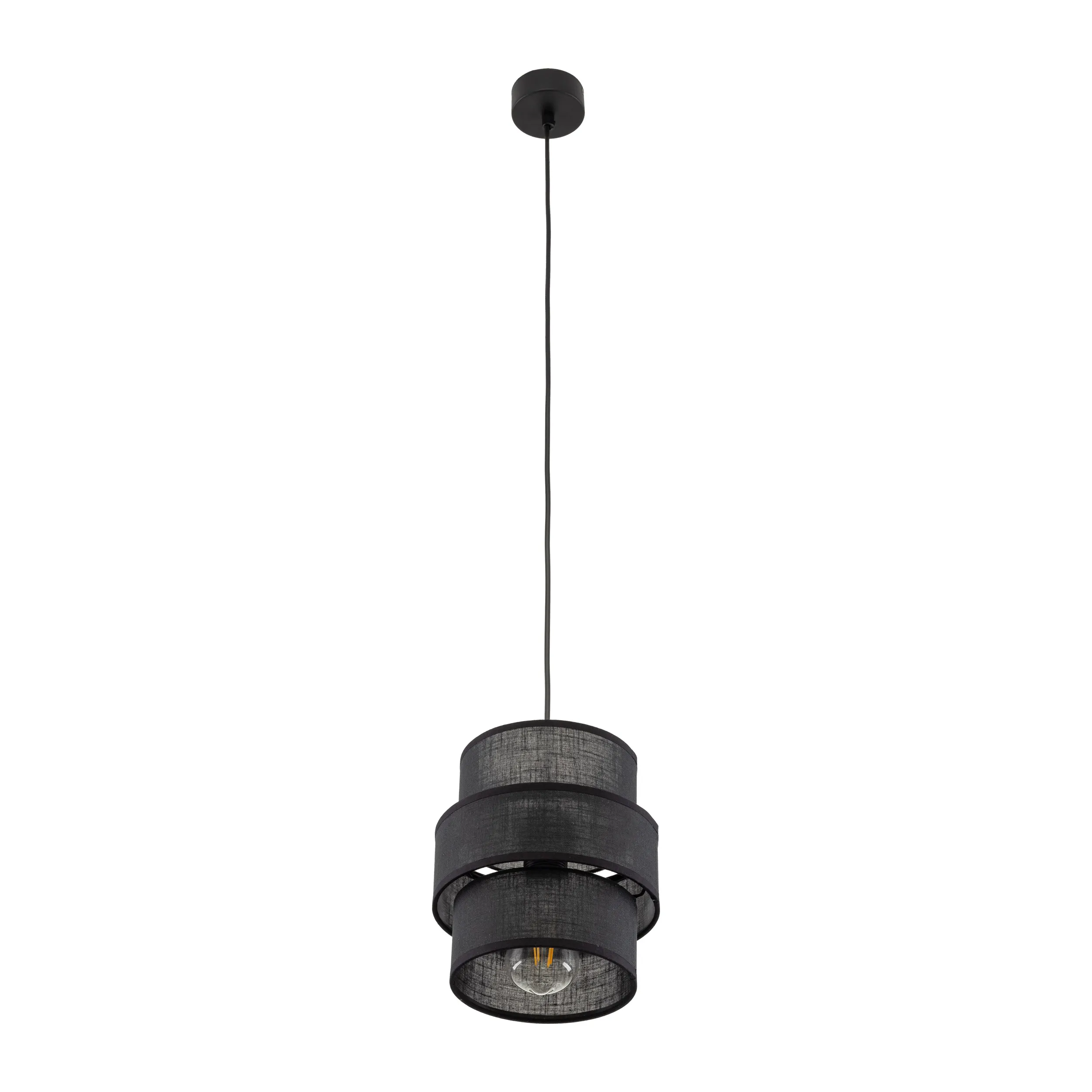 Lampa wisząca CALISTO czarna okrągła 160x20cm - TK_5306