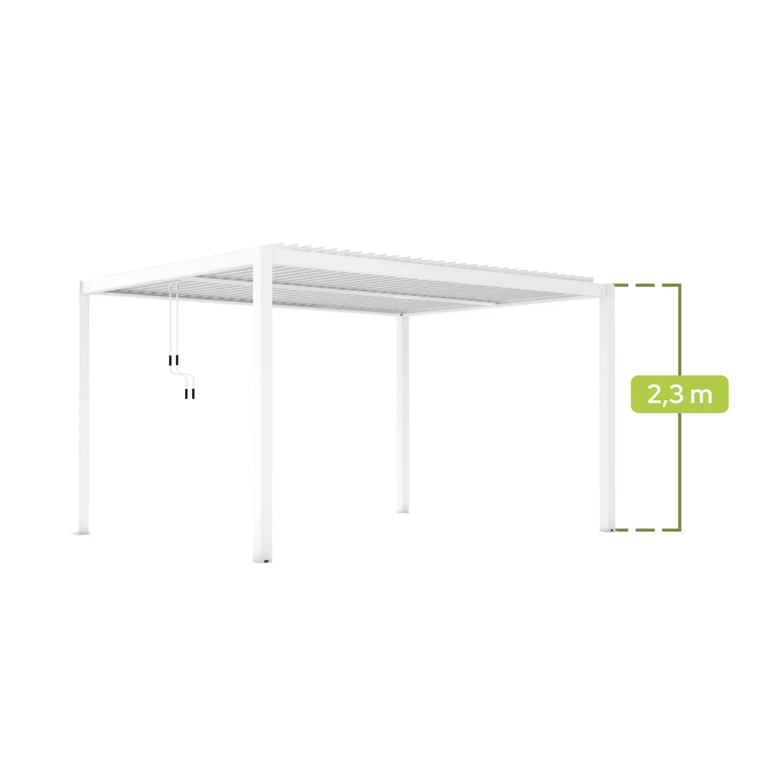 Pergola manualna LUXE 4x4x2,3m biała z oświetleniem LED Esti&Esta — zdjęcie 8