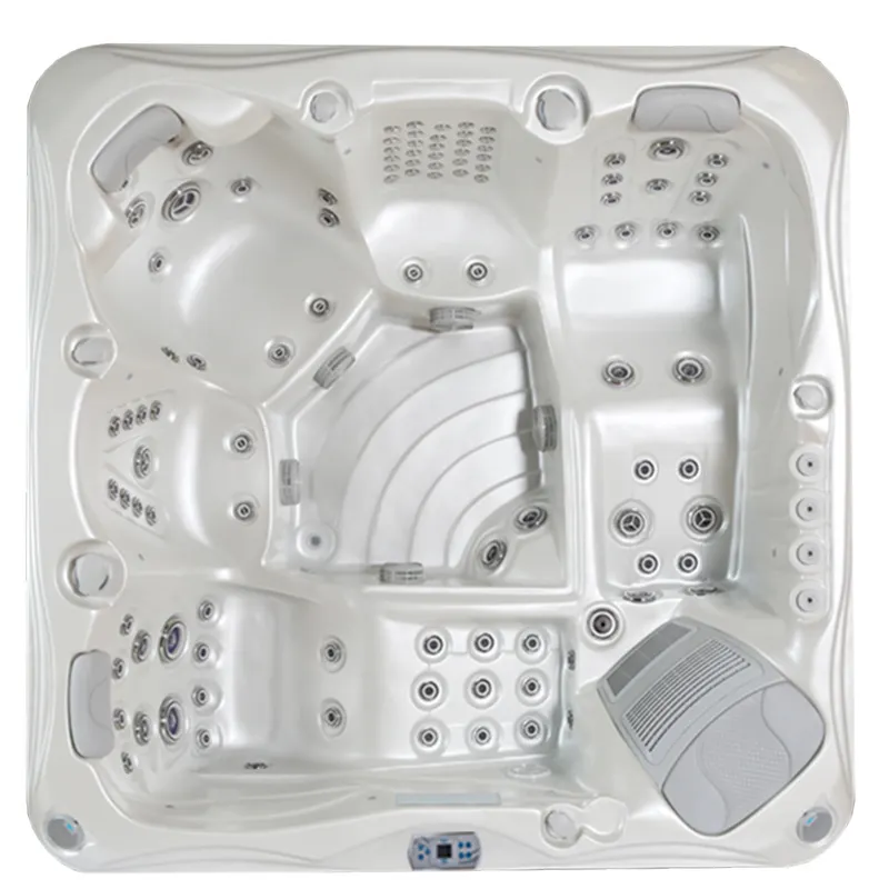 Jacuzzi ogrodowe 5-os. z hydromasażem SPA-561 210x210 cm biały/antracyt - HS_SPA561-2700