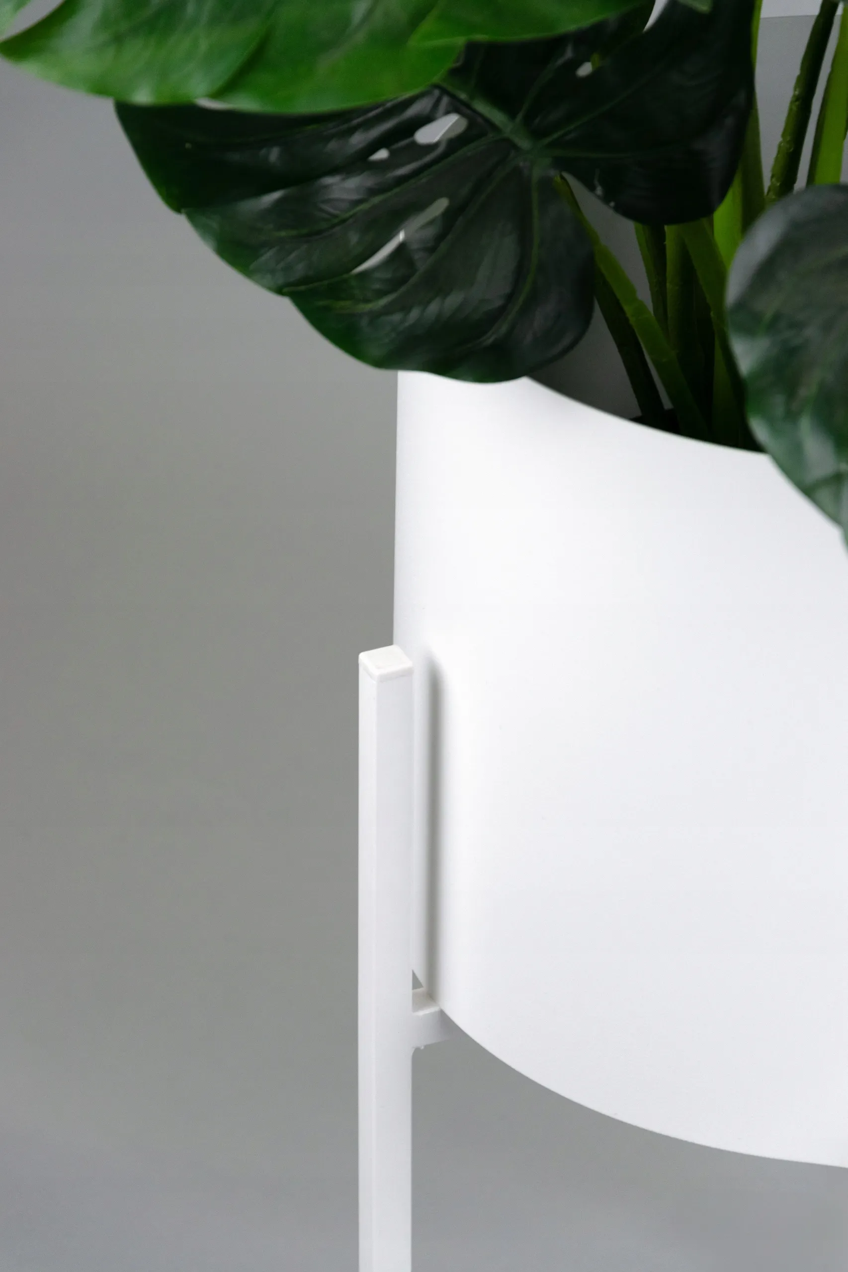 DONICZKA-osłonka na donice metalowa MACON M biała - LD_TZ000341