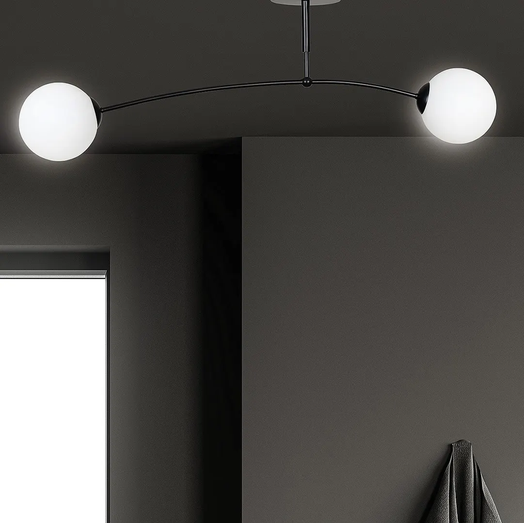 Lampa sufitowa PREGOS 2 czarny biały — zdjęcie 3