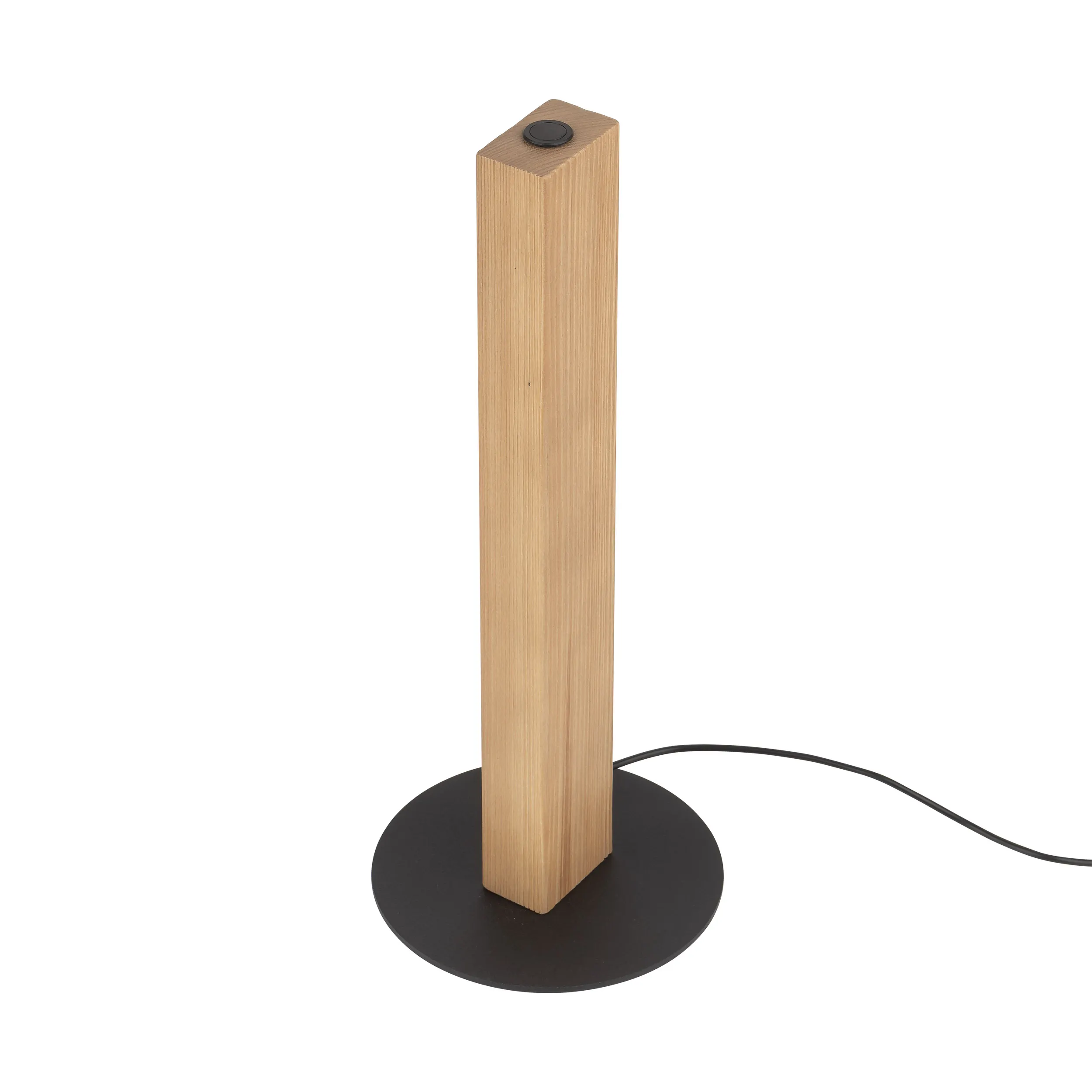 Lampka nocna TEO LED 15W jasna sosna na czarnej podstawie z przyciskiem 41x17cm - TK_1412