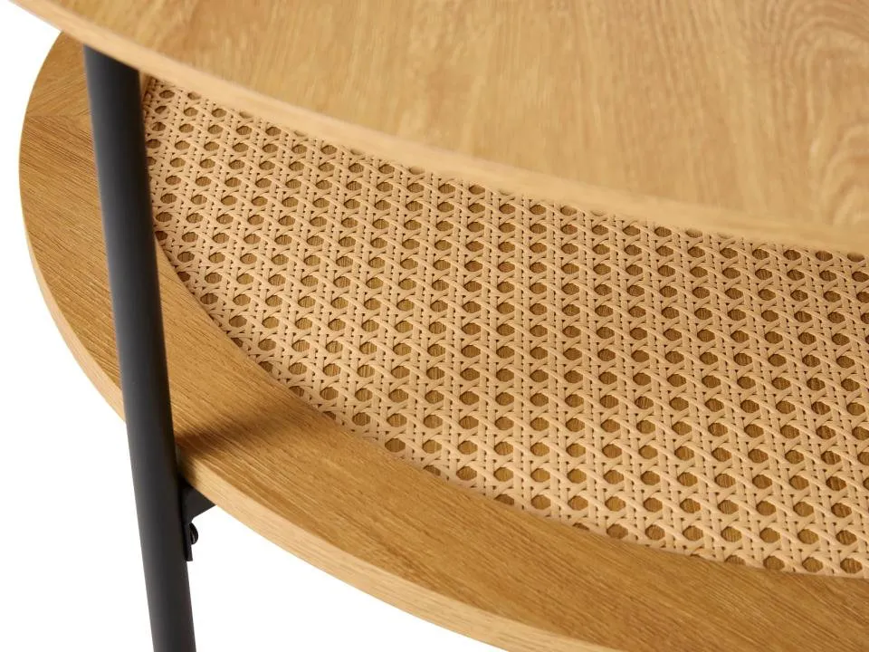image krzeslo, drewno, rattan, panele, metalowa rama