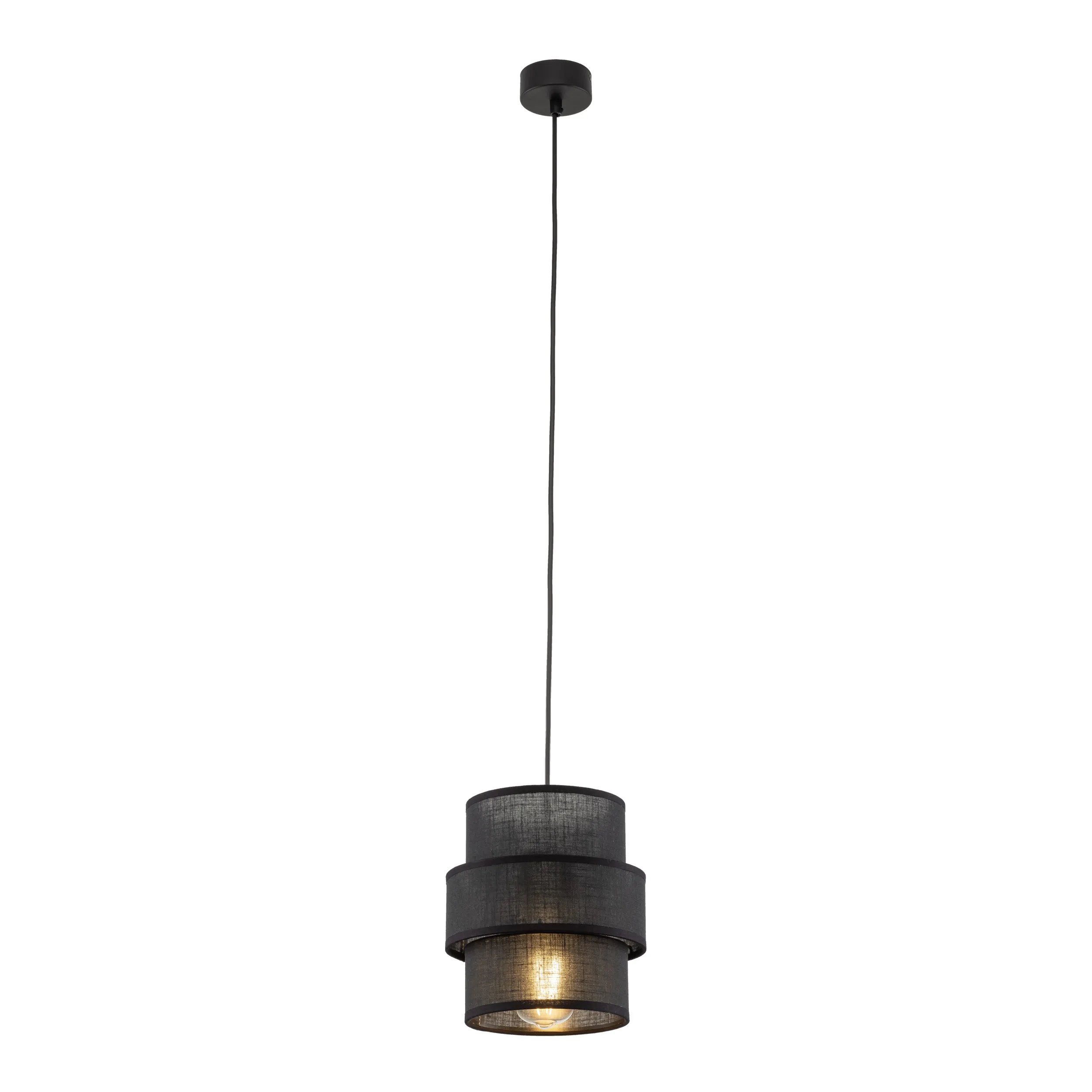 Lampa wisząca CALISTO czarna okrągła 160x20cm - TK_5306