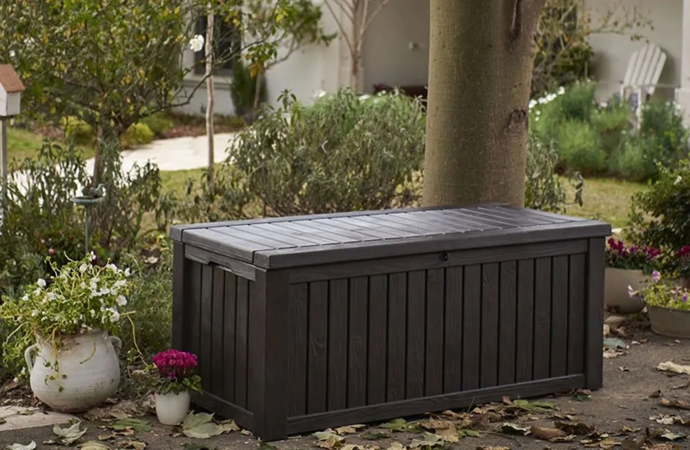 Skrzynia na taras ROCKWOOD BOX 570L Brązowy SZ155 G72 W64 - FG001088