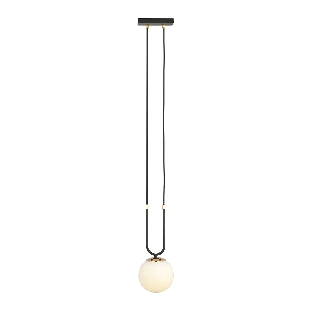 Lampa wisząca GLAM 1 czarny biały