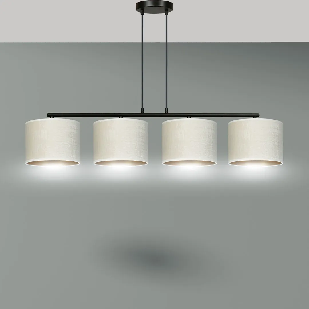 Lampa wisząca HILDE 4 czarny biały — zdjęcie 9