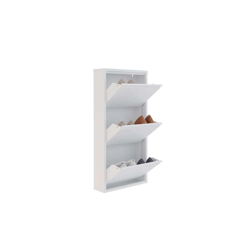 Szafka na buty metalowa 3 PIECE 50x103 cm biała
