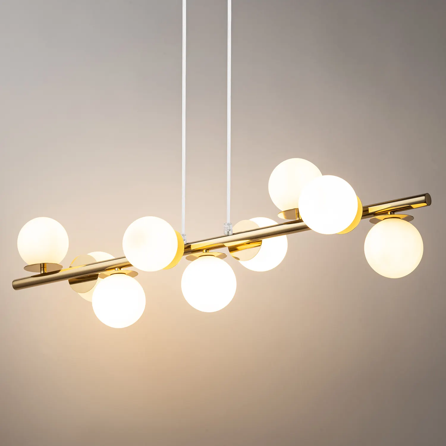 Lampa wisząca AVOLA 9 biało-złota - SI_40797