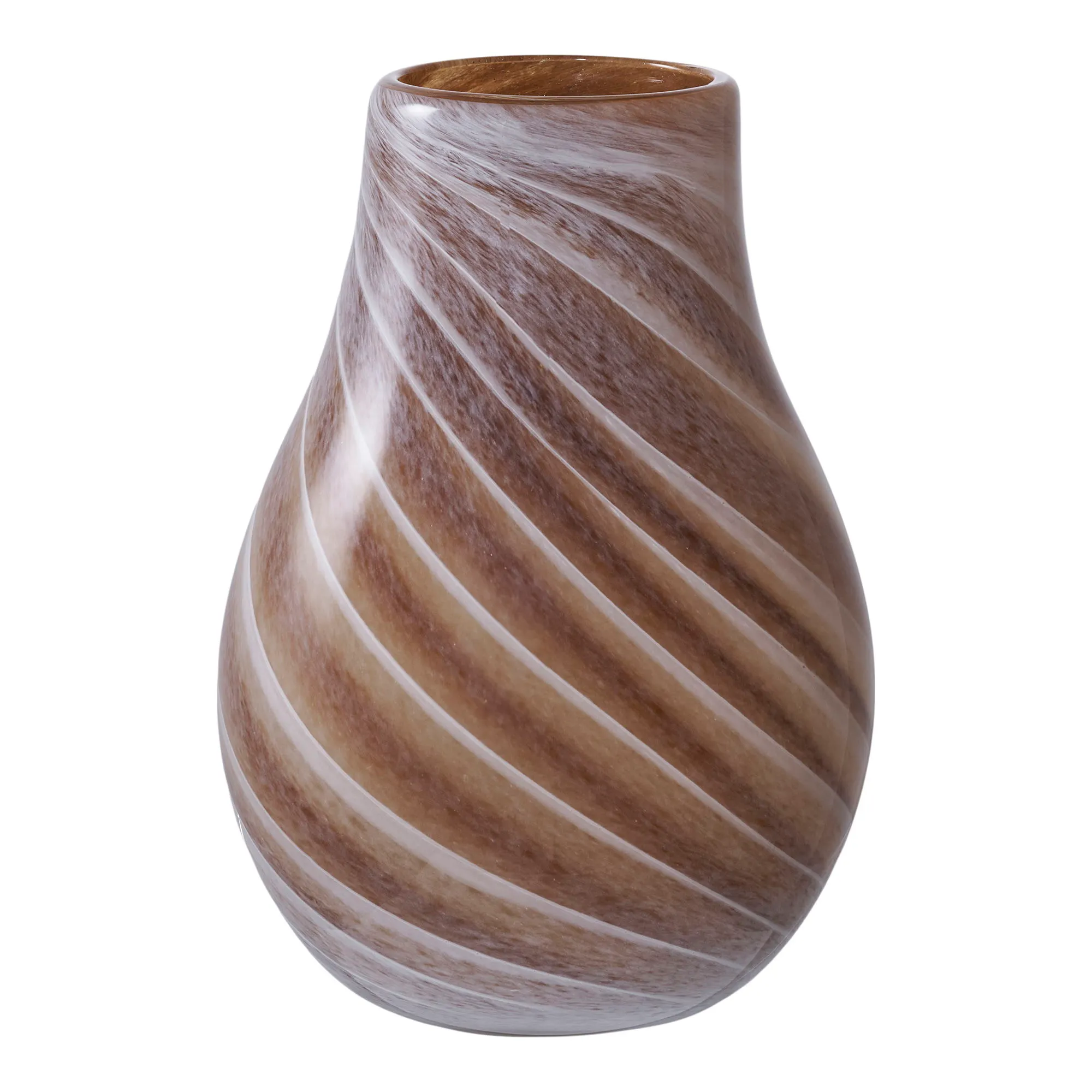 Wazon ze szkła VASE fi16x23 cm brązowy