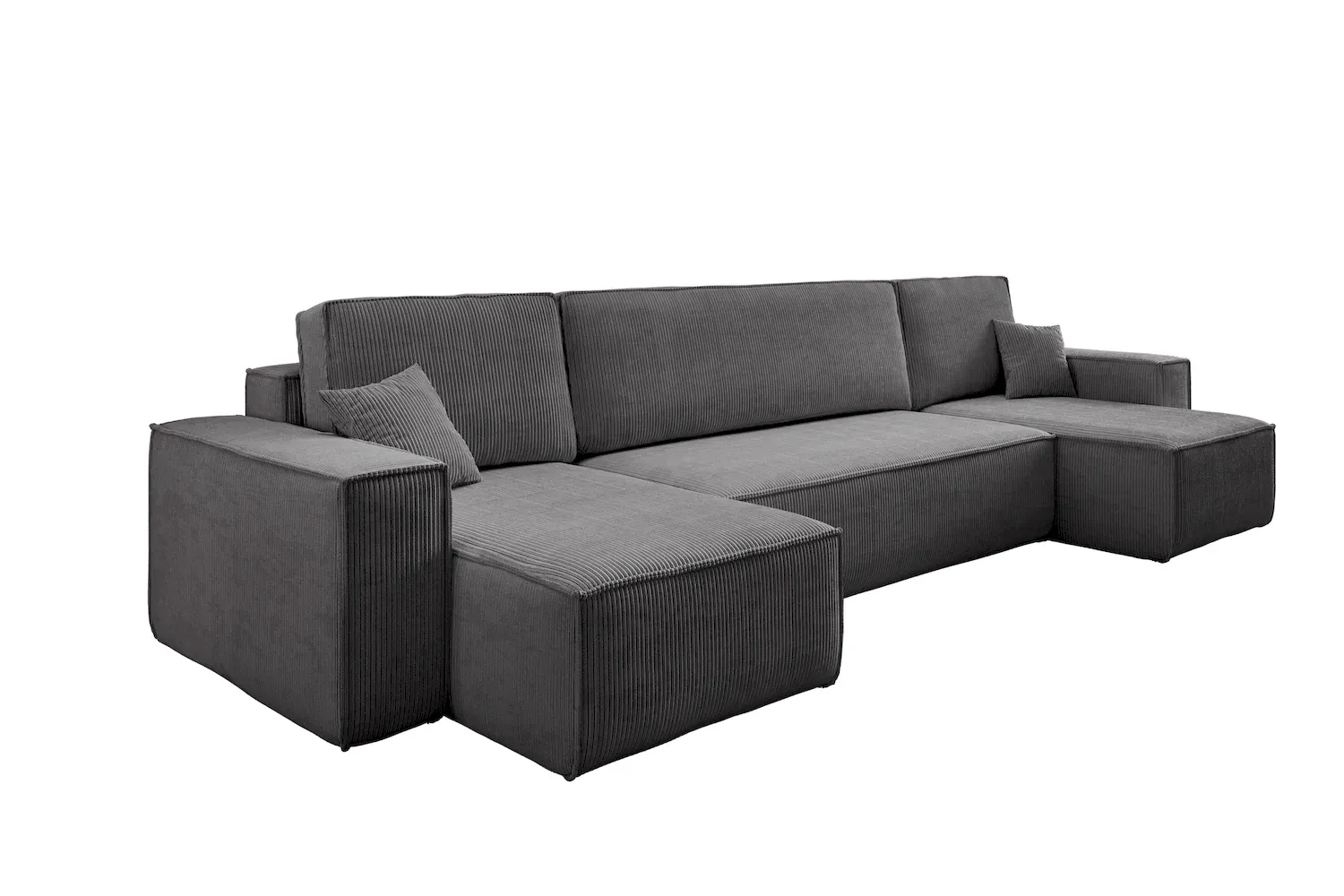 Narożnik uniwersalny KARL U rozkładany tkanina Poso 22 ciemnoszary