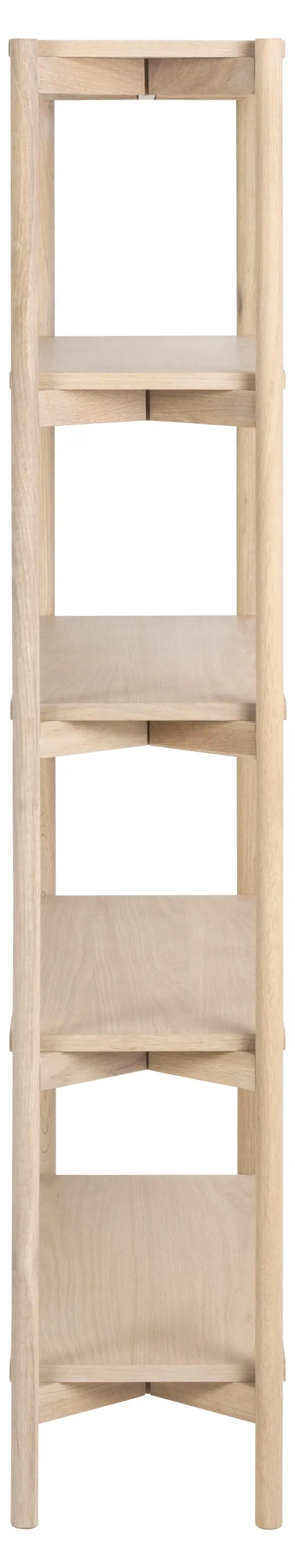Regał wysoki NORTH fornir dębowy bielony, olejowany 86x30x160 — zdjęcie 4