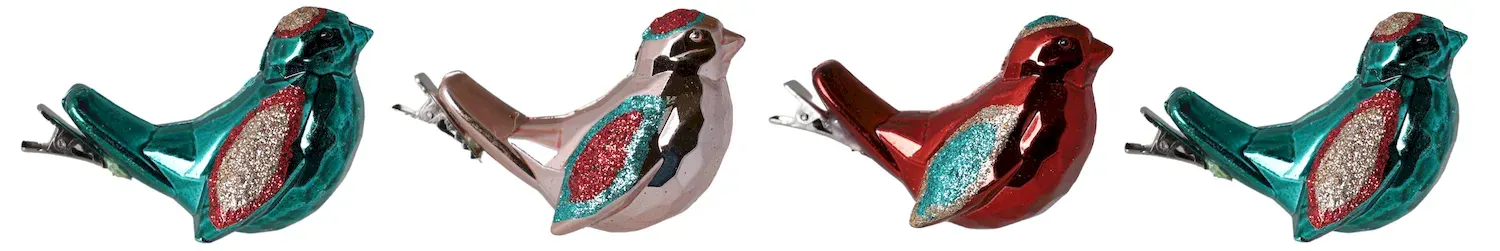 Klips PTASZEK 4 sztuki wielokolorowe Klips PTASZEK 4 sztuki wielokolorowe