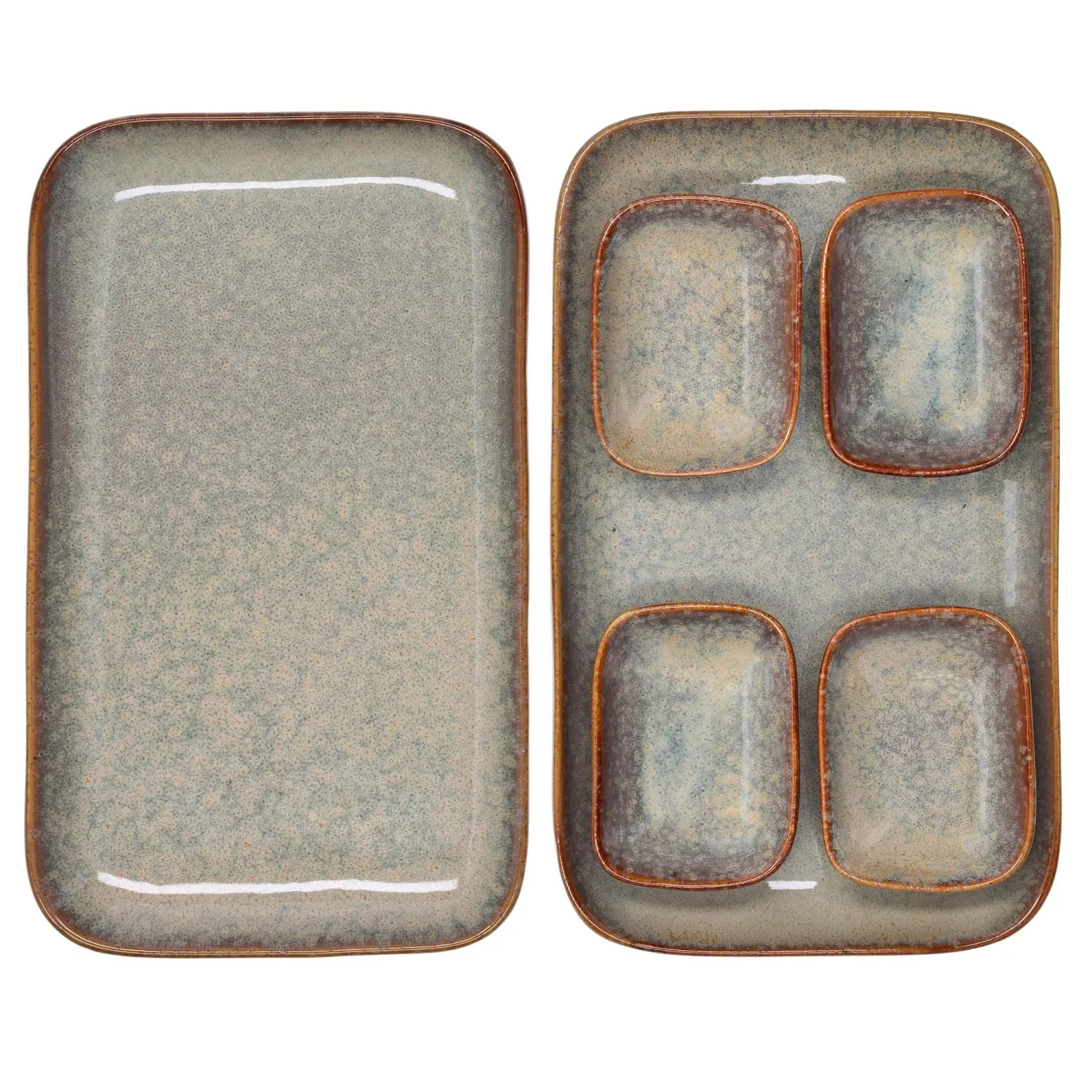 talerz, miska, set naczyń, ceramiczny, gradient