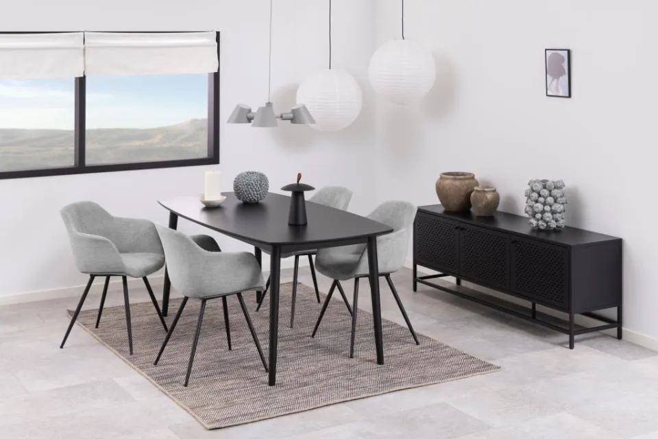 Komoda 3-drzwiowa ROMA 160x40x60 Czarny - 0000091598