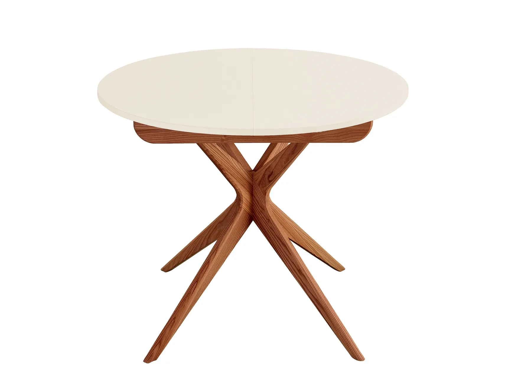 Rozsuwany okrągły stół JUBI 90cm dąb kremowy - NRGBTJ_OAK_2E