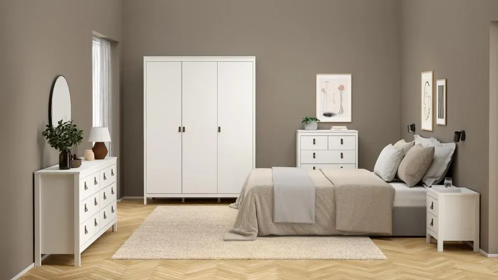 Komoda z 5 szufladami MADRID biała - TV_796614949