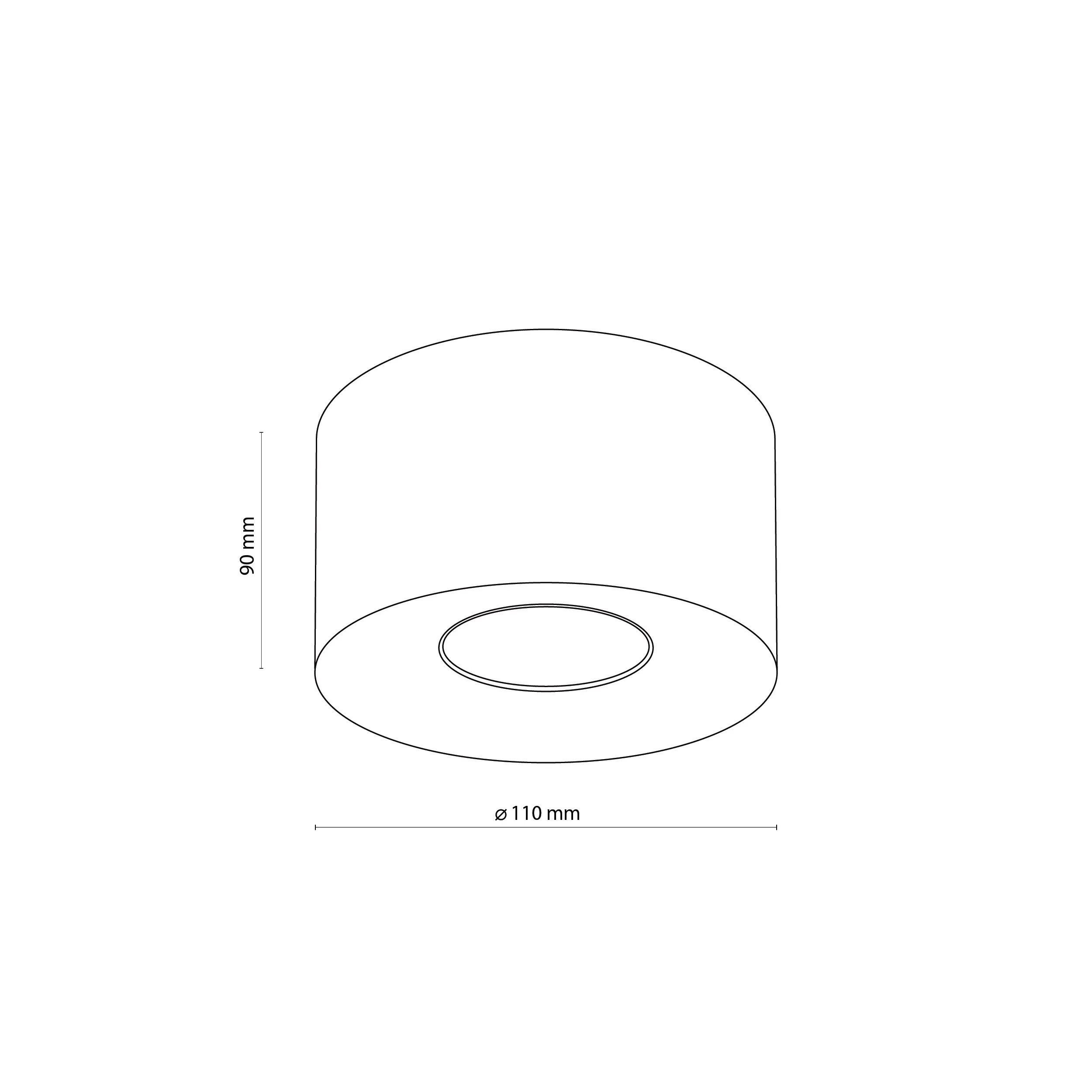 Lampa sufitowa ORION biała okrągła 11x9cm - TK_3234