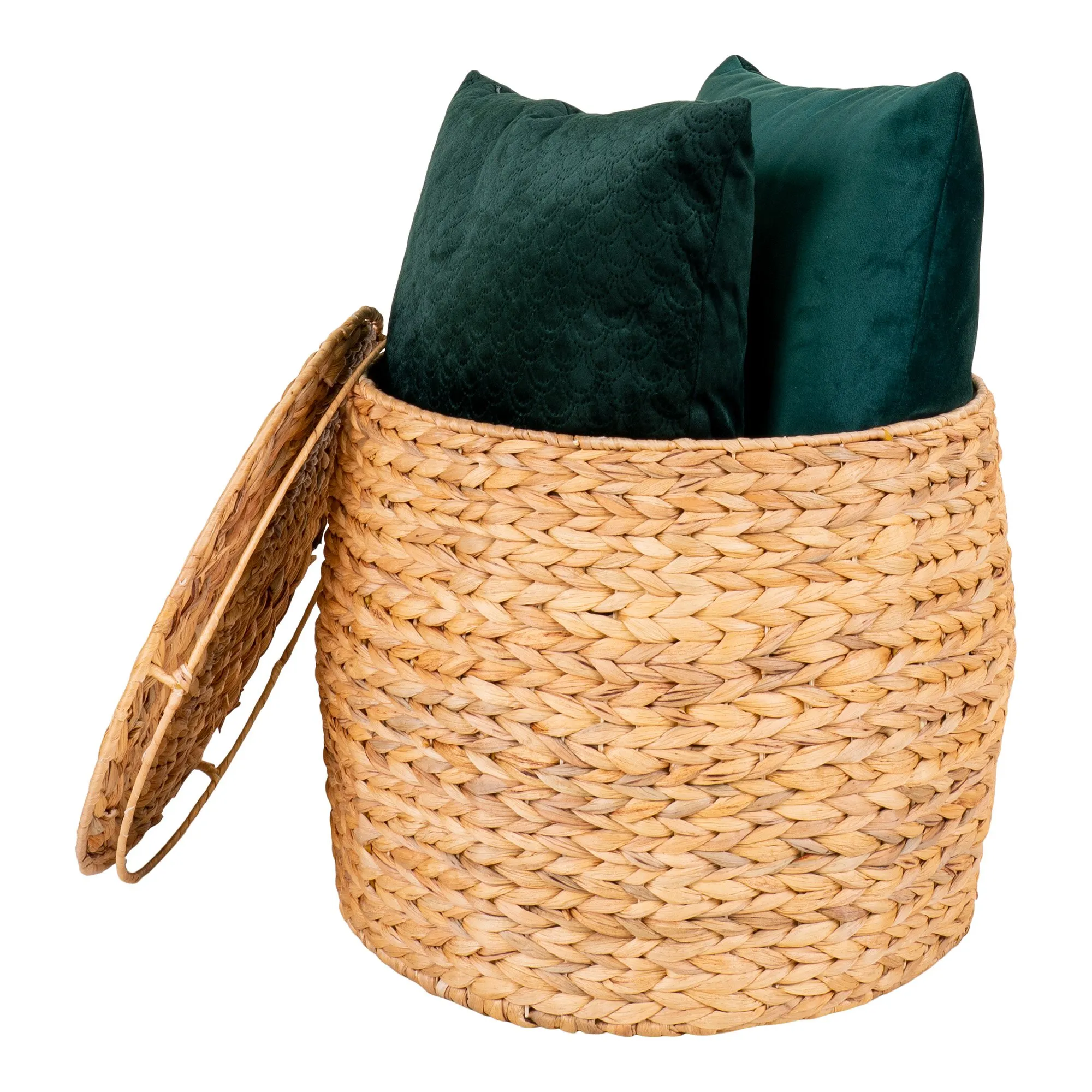 Stolik okrągły z miejscem do przechowywania DELIA FI 43 W34 Naturalny - 2105006