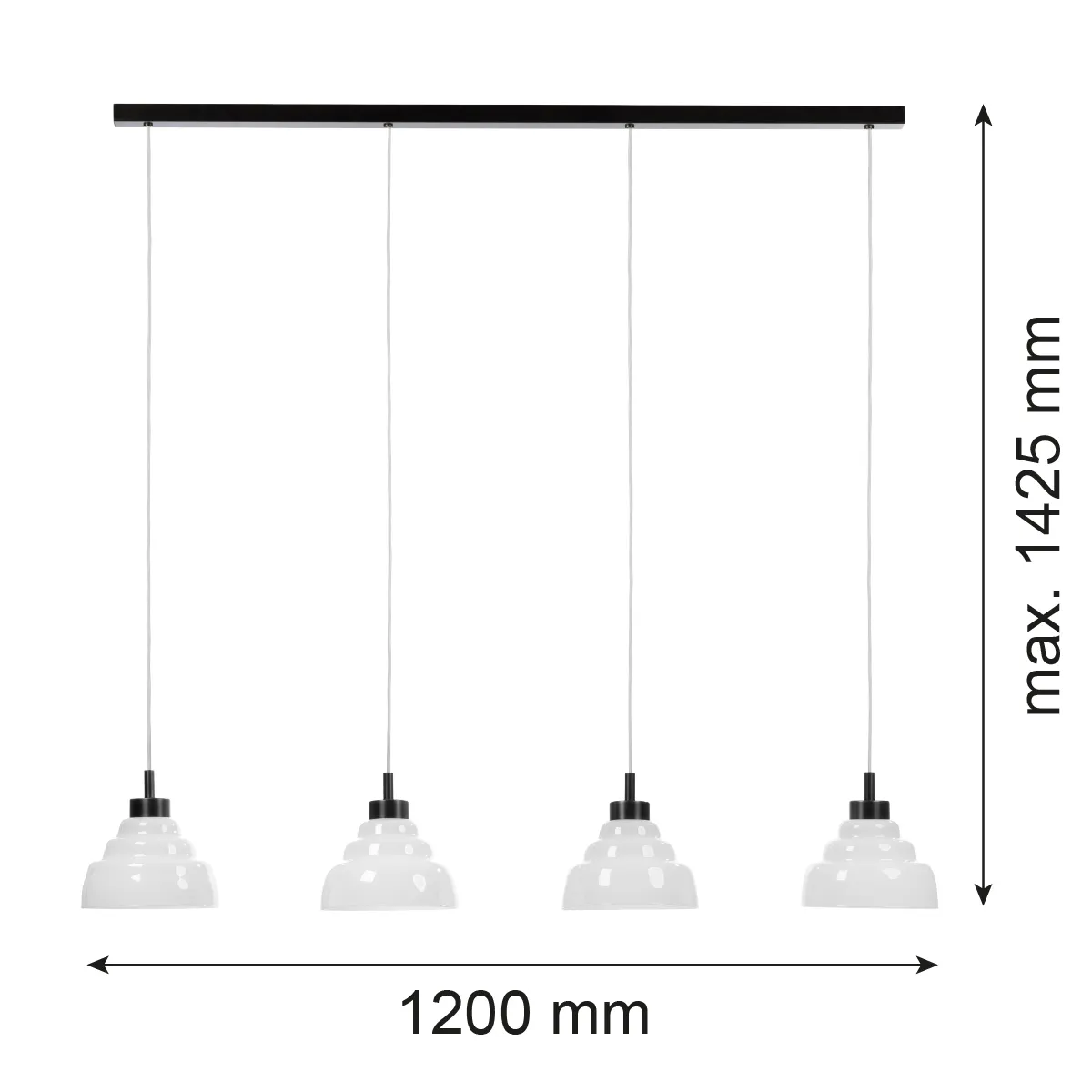 VENTURA lampa wisząca 4 pł., listwa 1860 - 1860A
