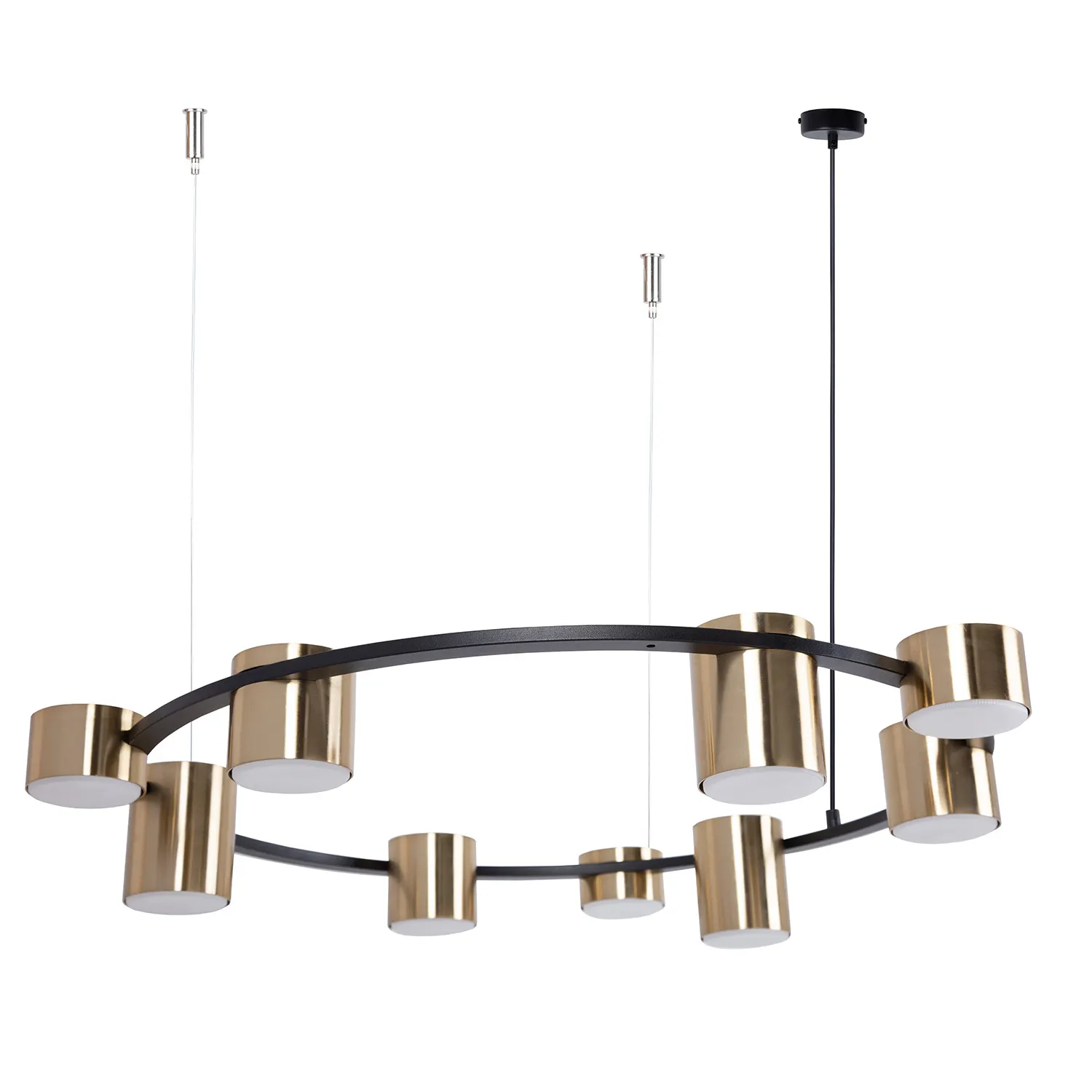 Lampa wisząca 9-punktowa KODO 9 czarno-złota Żyrandol, Lampa