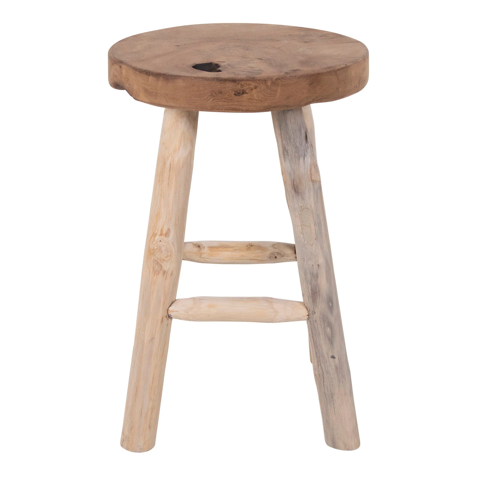 Taboret z drewna tekowego BADIA fi30- naturalny Taboret z drewna tekowego BADIA fi30- naturalny