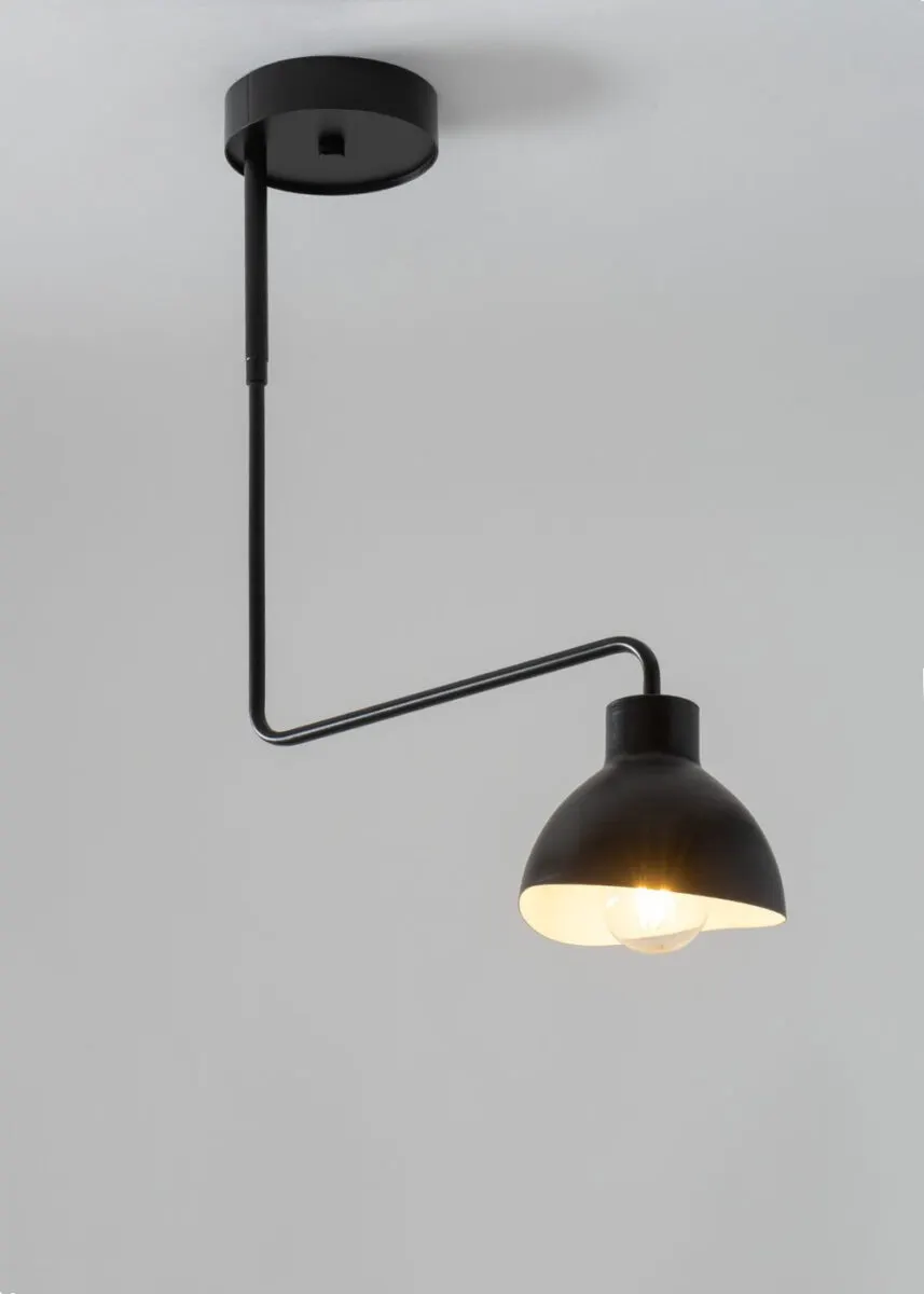 Lampa sufitowa/plafon HOLI 1 czarno-biała - SI_32445